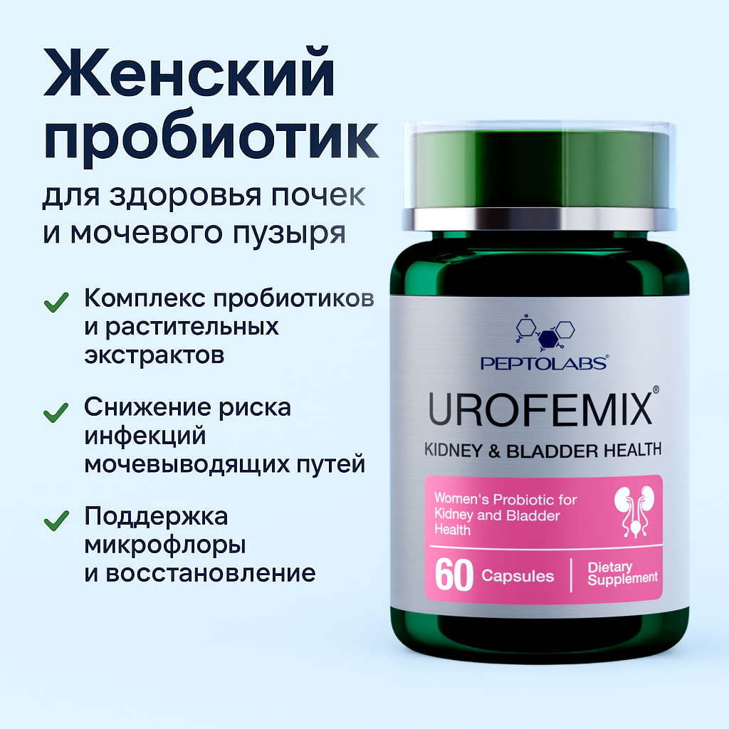 Urofemix (Урофемікс) - Жіночий пробіотик для здоров'я нирок та сечового міхура.