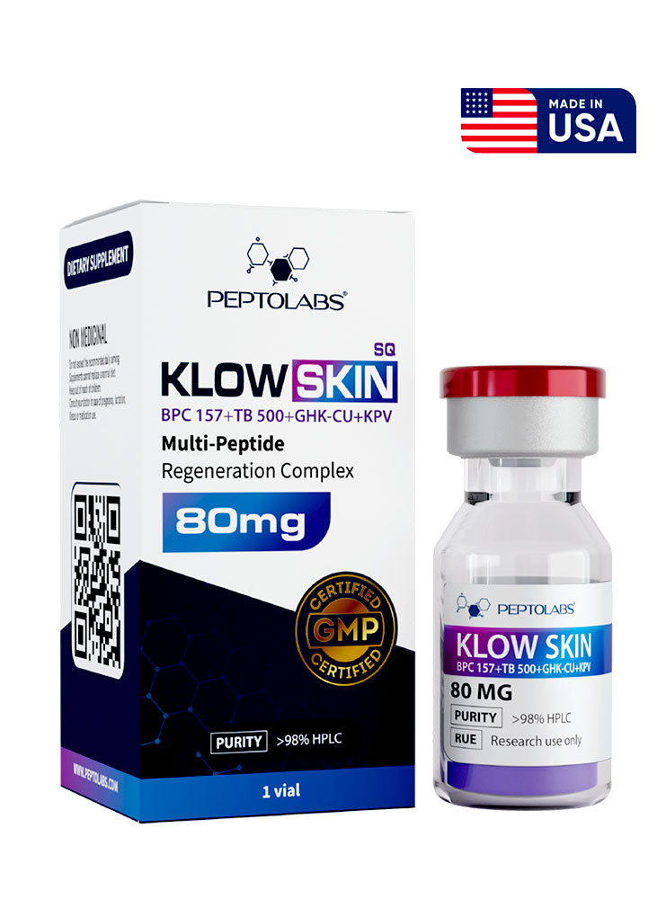 Klow Skin (Клоу Скін) 80мг - пептидний комплекс для глибокої регенерації та омолодження шкіри
